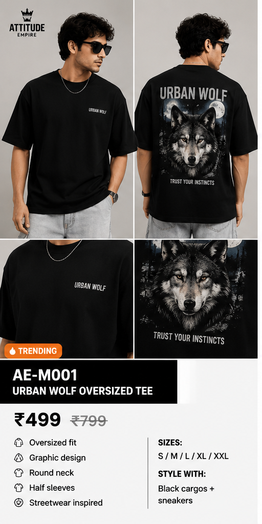 Urban Wolf Oversized Tee